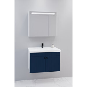 Avien 80 Cm Banyo Dolabı Npl Aynalı - Boy Dolap Hariç Lacivert