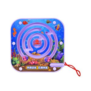 Maze Game Labirent Oyunu Mıknatıs Kalemli Mor Yb3249