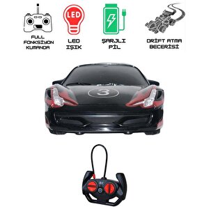 Ctoys Scaled Rc Model 27 Mhz Full Fonksiyonlu Uzaktan Kumandalı Ferrari Siyah Araba Qx3688 6