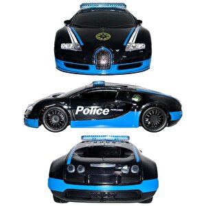 Ctoys Scaled Rc Model 27 Mhz Full Fonksiyonlu Uzaktan Kumandalı Işıklı Bugatti Veyron Polis Arabası 3689 A4