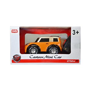 s Cartoon Mini Car 27 Mhz Full Fonksiyon Uzaktan Kumandalı Sarı Araba Qx3688 93