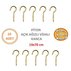 Piton Kanca Açık Uçlu Vida 19x70 Cm 10 Adet