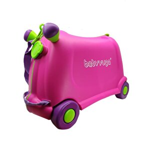 Baby Yuga Tekerlekli Çocuk Valizi Pembe