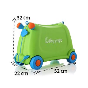 Baby Yuga Tekerlekli Çocuk Valizi Yeşil