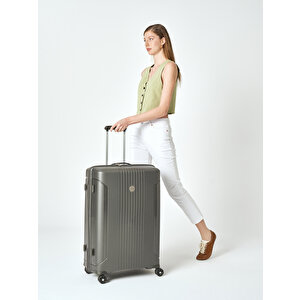 Pierre Cardin Büyük Boy %100 Polipropilen Valiz Antrasit 04pc7060