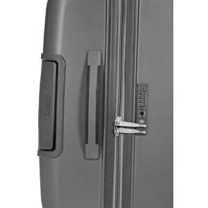 Pierre Cardin Büyük Boy %100 Polipropilen Valiz Antrasit 04pc7060