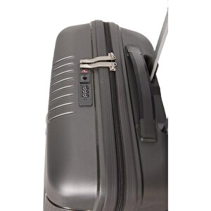 Pierre Cardin Büyük Boy %100 Polipropilen Valiz Antrasit 04pc7060