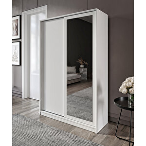%100 Mdf Aynalı Sürgülü Dolap Portmant