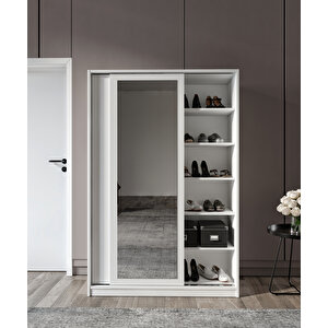%100 Mdf Aynalı Sürgülü Dolap Portmant
