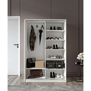 %100 Mdf Aynalı Sürgülü Dolap Portmant