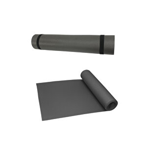 Pilates Yoga Matı 180x60 5mm Çizgi Desen Antrasit