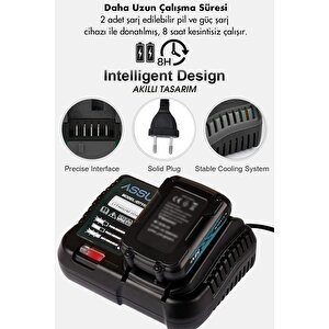 4 Lü Set Şarjlı Kömürsüz Motor Matkap Vidalama-Kırıcı Delici Hılti-Taşlama-Somun Sökme Makinesi