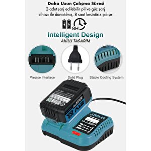 21v Çift Akülü Vidalama Darbeli Kömürsüz 800nm 10 Pilli Bijon Somun Sökme Sıkma
