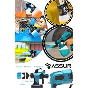 Profesyonel 21v Çift Akülü 300 Mm Vernik Sprey Boya Püskürtme Makinesi
