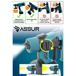 Profesyonel 21v Çift Akülü 300 Mm Vernik Sprey Boya Püskürtme Makinesi