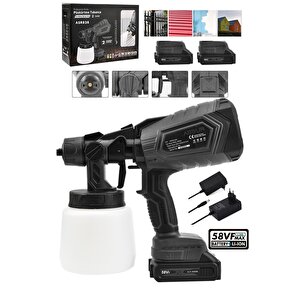 Profesyonel 21v Çift Akülü 300 Mm Vernik Sprey Boya Püskürtme Makinesi