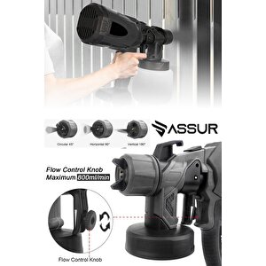 Profesyonel 21v Çift Akülü 300 Mm Vernik Sprey Boya Püskürtme Makinesi