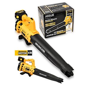 Profesyonel 21 V Çift Akülü Turbo Motor 2800 Rpm Yaprak Hava Üfleme Makinesi