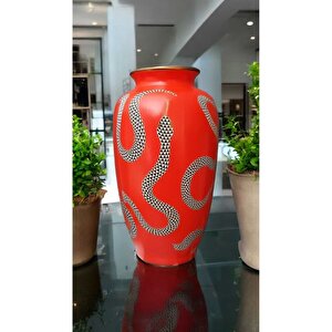 Özel El İşciliği El Boyaması Figürlü Seramik Lüks Elegans Desenli Vazo