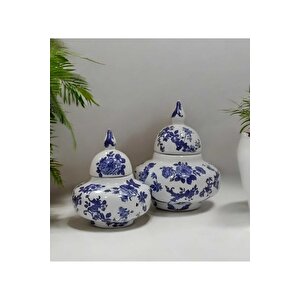 Özel El İşciliği Seramik Lüks Elegans Desenli Vazo Şah Küp Set