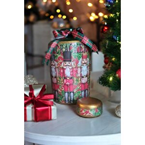 Özel El İşciliği El Boyaması Noel Figürlü Seramik Lüks Elegans Desenli Vazo Şah Küp