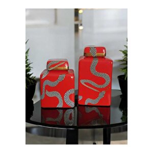 Özel El İşciliği El Boyaması Figürlü Seramik Lüks Elegans Desenli Vazo Şah Küp Set