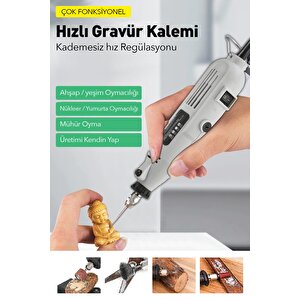 Gravür Hobi Taşlama Seti - Çantalı 211 Parça - 6 Kademeli