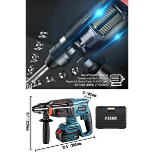 21v Kömürsüz Motor Darbeli Çift Akülü Şarjlı Kırıcı Delici Hilti 2-26mm