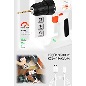 Assur 12v Usb Şarjlı Matkap Vidalama Dahili Batarya