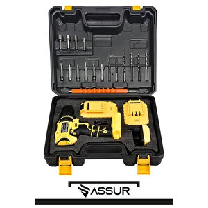 12v Metal Şanzıman Çift Akülü Bakır Sargı Şarjlı Matkap Akülü Vidalama