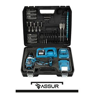 12v Şarjlı Matkap Metal Şanzıman Bakır Sargılı Çift Akülü