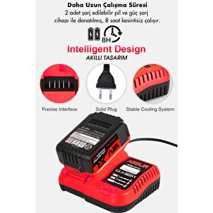 Assur 12v Çift Akü Şarjlı Matkap Metal Şanzıman Akülü Vidalama