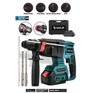 21v Kömürsüz Motor Darbeli Çift Akülü Şarjlı Kırıcı Delici Hilti 2-26mm