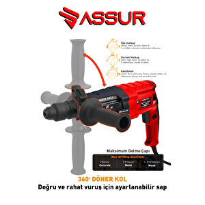 Profesyonel Metal Şanzıman Kırıcı Delici Hilti Darbeli Matkap 2-28mm