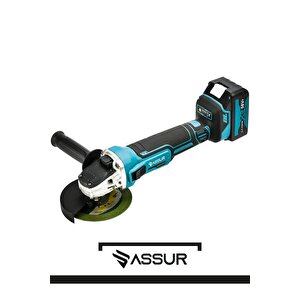Assur Profesyonel 21v Çift Akülü Kömürsüz Darbeli 450 Nm Somun Sıkma Sökme + 125 Mm Taşlama 2'li Set