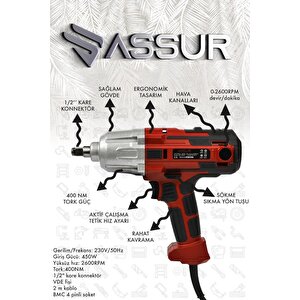 Elektrikli Somun Sıkma Sökme Makinesi 450 W