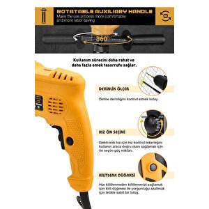 1100w Darbeli Metal Şanzıman 13mm Elektrikli Matkap