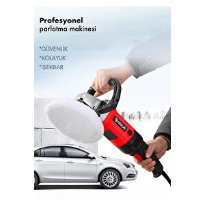 1200w Polisaj Makinesi Devir Ayarlı 6 Kademeli 180mm Pasta Cila