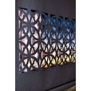 Siyah Karatma Dairesel Lazer Kesim Modern Stor Güneşlik Perde