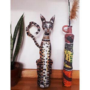 El Yapımı Kedi Dekoru 81 Cm