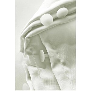 Saten Güneşlik Perde Kırık Beyaz - Ekru 150x220 cm