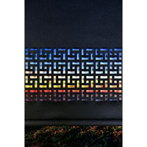 Siyah Karatma Lazer Kesim Modern Stor Güneşlik Perde 180x220 cm