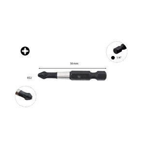 Pz2 X 50 Mm Darbeli Yıldız Bits Uç  Cb/592tm