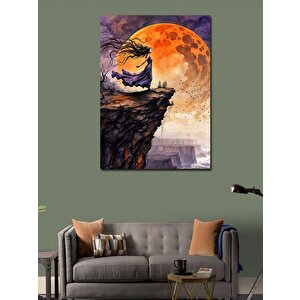 Kanvas Tablo Kaya Üstündeki Kadın 100x140 cm
