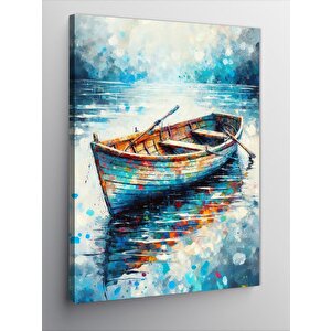 Kanvas Tablo Kıyıdaki Eski Kayık 100x140 cm