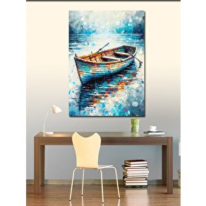 Kanvas Tablo Kıyıdaki Eski Kayık 100x140 cm