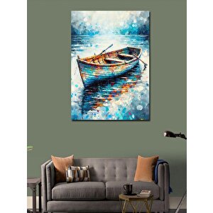 Kanvas Tablo Kıyıdaki Eski Kayık 100x140 cm
