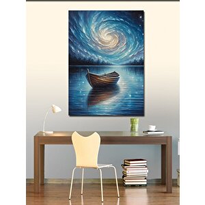 Kanvas Tablo Samanyolu Ve Kayık 70x100 cm