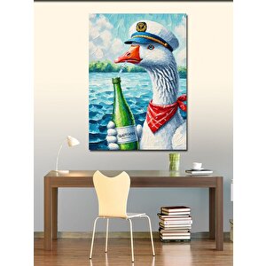 Kanvas Tablo Şapkalı Kaz 70x100 cm