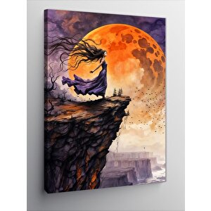 Kanvas Tablo Kaya Üstündeki Kadın 70x100 cm